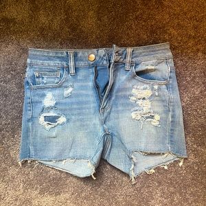 High rise jean shorts